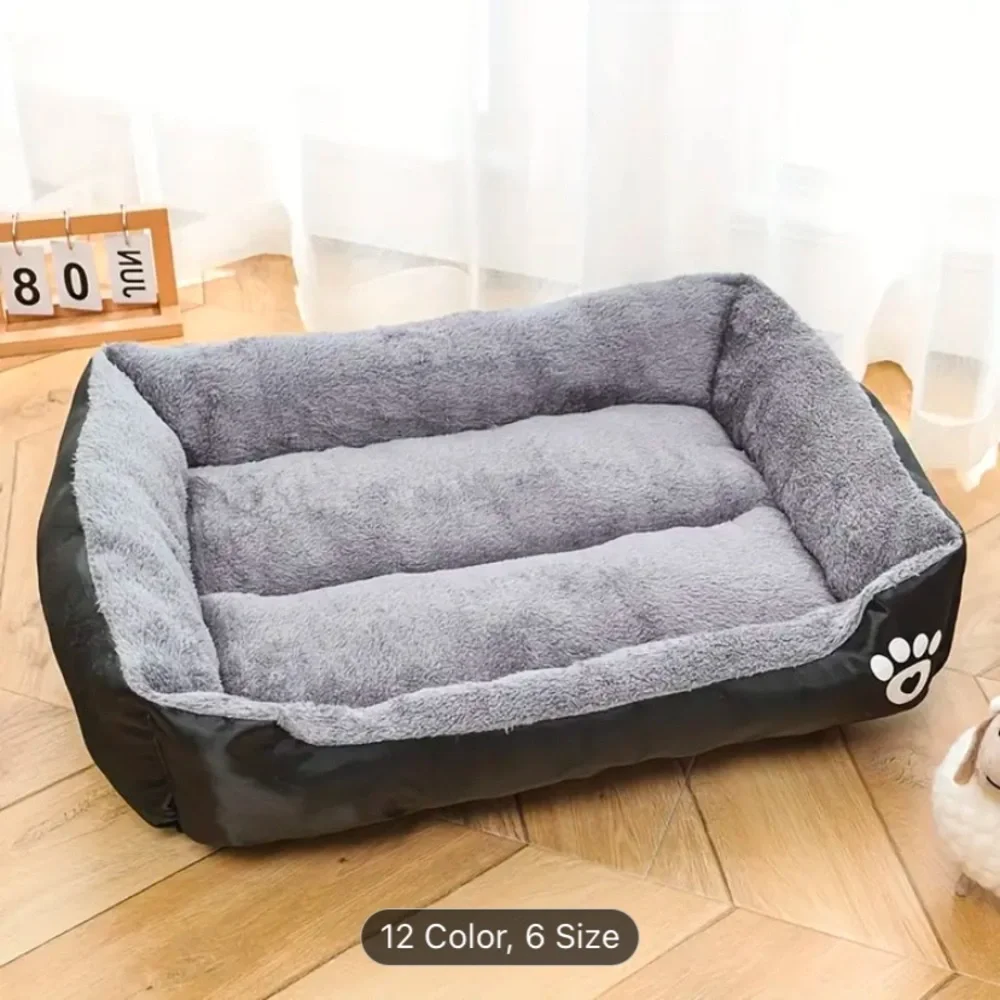 Cozy Grey Dog Bed